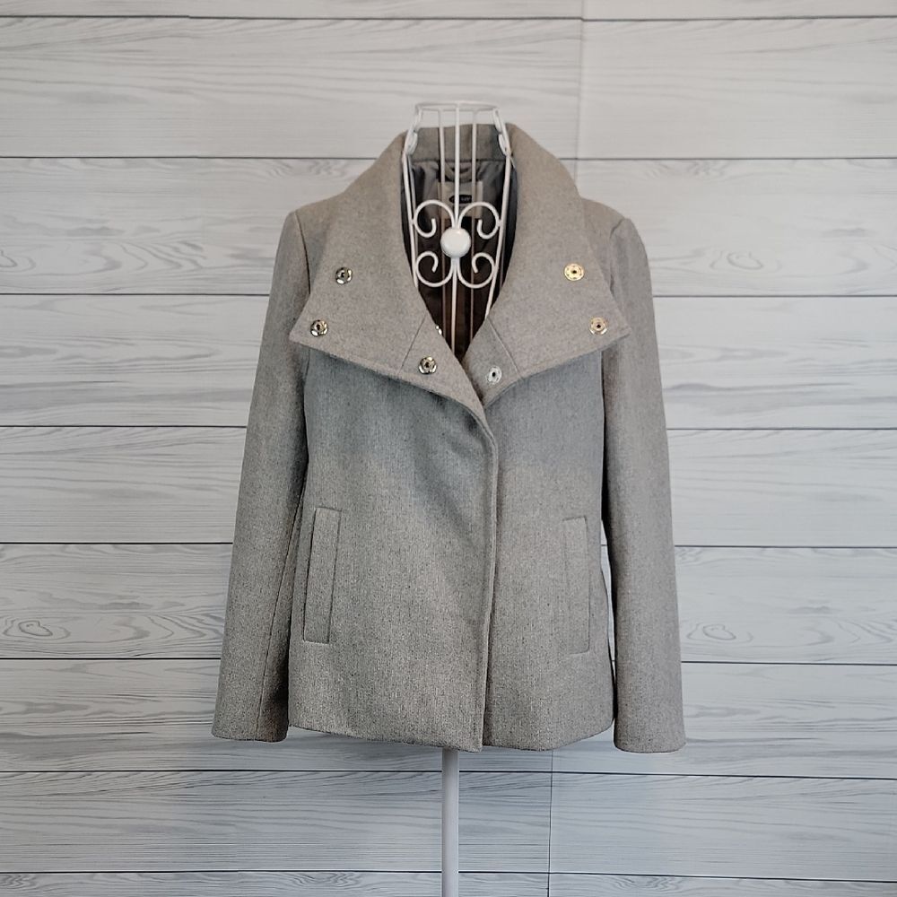 Old Navy Women's Light Gray Pea Coat Womens Size M